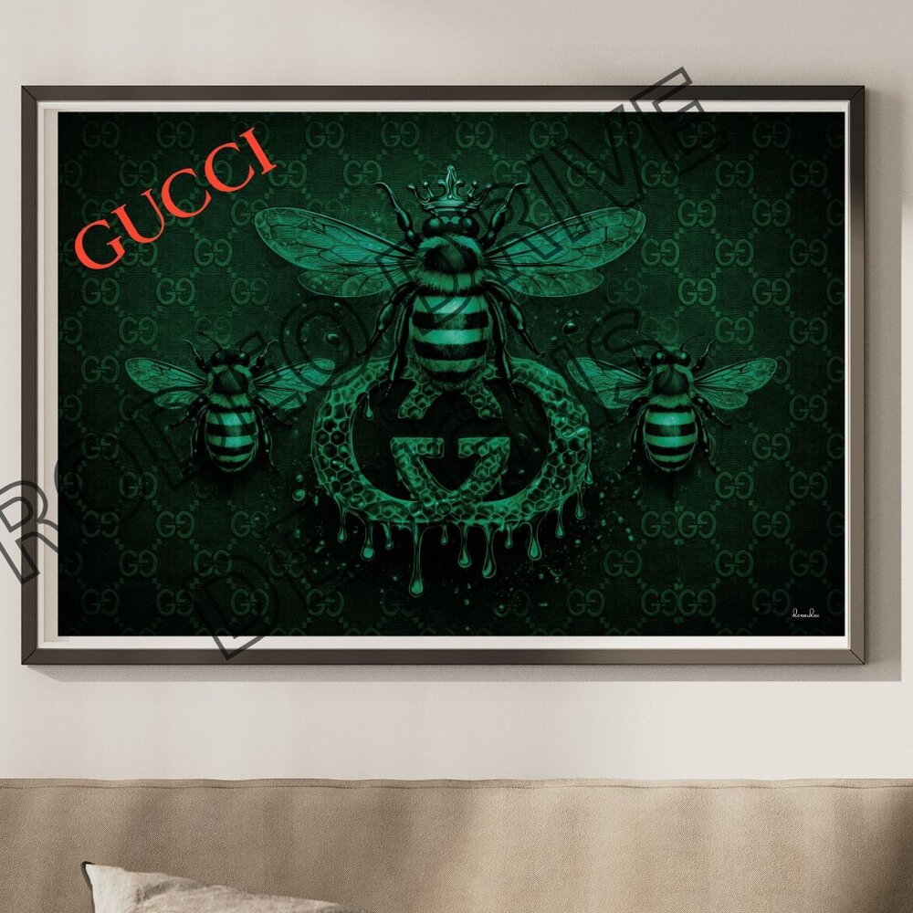 Queen Bee 36x24 Luxury Honey Wall Art Print